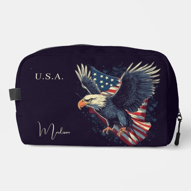 Individuelle Name American Eagle Waschbeutel (Vorderseite)