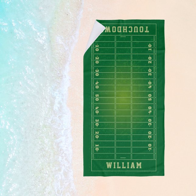 Individuelle Name American Football Field Strandtuch (Custom Name American Football Field Beach Towel
)
