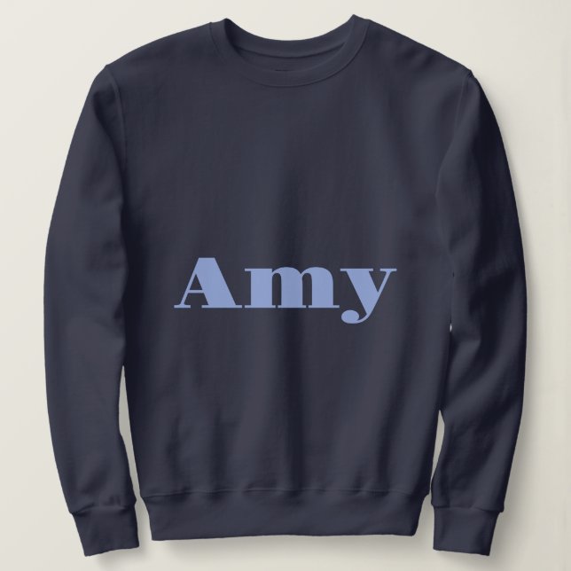 Individuelle Name Amy Blue Women's Sweatshirt (Design vorne)