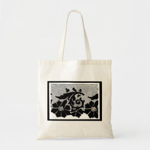 INDIVIDUELLE NAME ANTIQUE LACE PATTERN TOTE BAG TRAGETASCHE