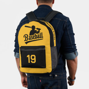 Individuelle Name, Anzahl und Farbbaseball Bedruckter Rucksack