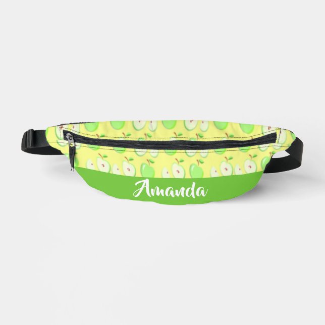 Individuelle Name-Äpfel gelb Bauchtasche (Vorderseite)