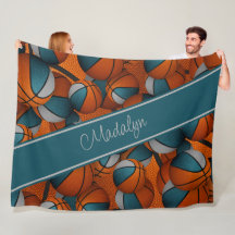 individuelle Name aquamarine Basketballmuster