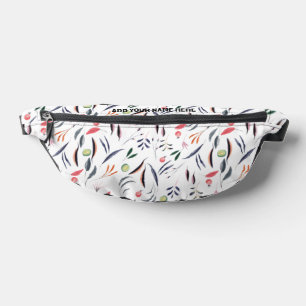 Individuelle Name Aquarell Blumendruck Bauchtasche