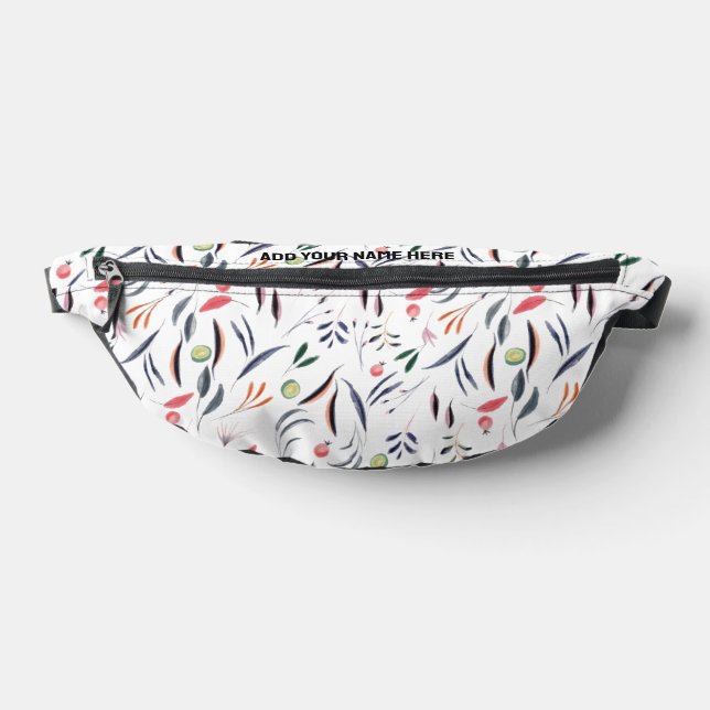 Individuelle Name Aquarell Blumendruck Bauchtasche (Ablage )