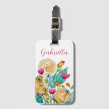 Individuelle Name Aquarellfarben-Blume