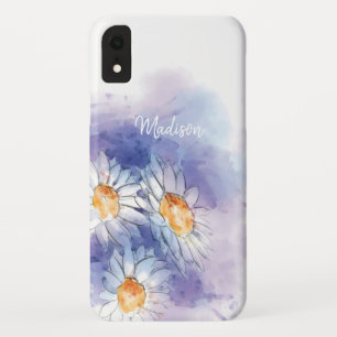 Individuelle Name Aquarellfarbenes Blumenmuster Case-Mate iPhone Hülle