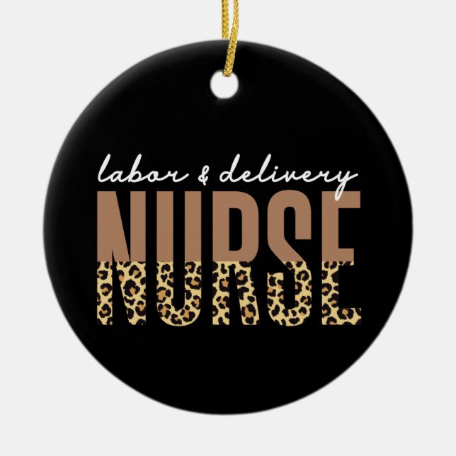 Individuelle Name Arbeit und Lieferung Nurse Cheet Keramik Ornament (Vorne)