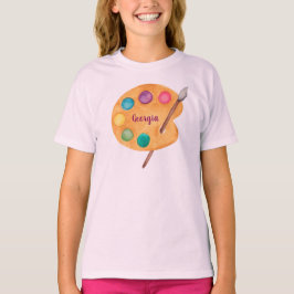 individuelle Name Artist Art Palette Malerei Kinde T-Shirt