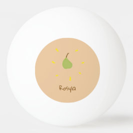 Individuelle Name auf braune Birne gemalt Tischtennisball