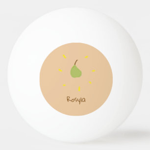 Individuelle Name auf braune Birne gemalt Tischtennisball