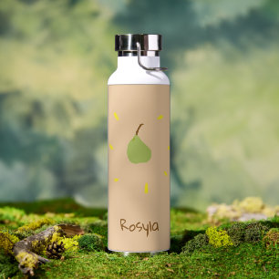 Individuelle Name auf braune Birne gemalt Trinkflasche