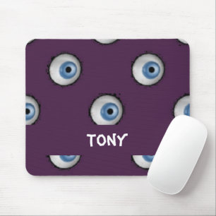 Individuelle Name auf lila Augen Mousepad