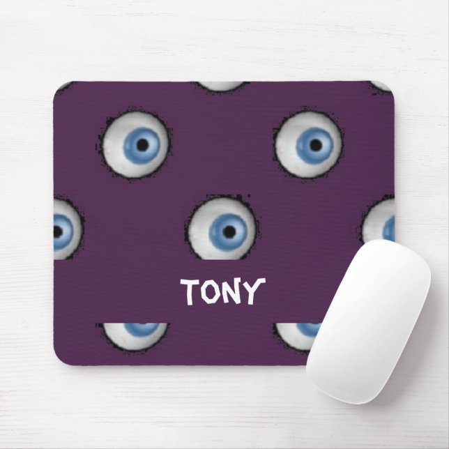 Individuelle Name auf lila Augen Mousepad (Mit Mouse)