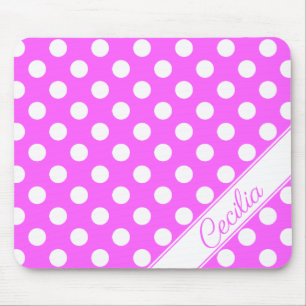 Individuelle Name auffallend Pink große weiße Po Mousepad