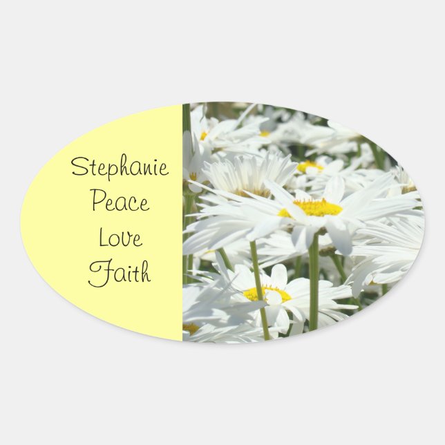 Individuelle Name Aufkleber Peace Liebe Faith Dais (Vorderseite)