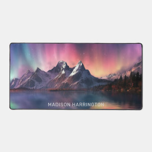 Individuelle Name Aurora Borealis Schreibtischunterlage