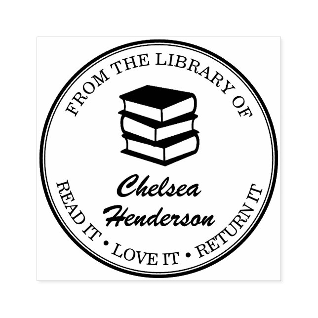 Individuelle Name aus der Bibliothek Gummistempel (Prägung)