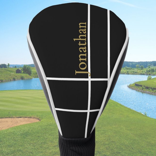 Individuelle Name aus schwarzem Gold Golf Headcover (Von Creator hochgeladen)