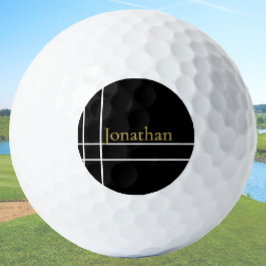 Individuelle Name aus schwarzem Gold Golfball