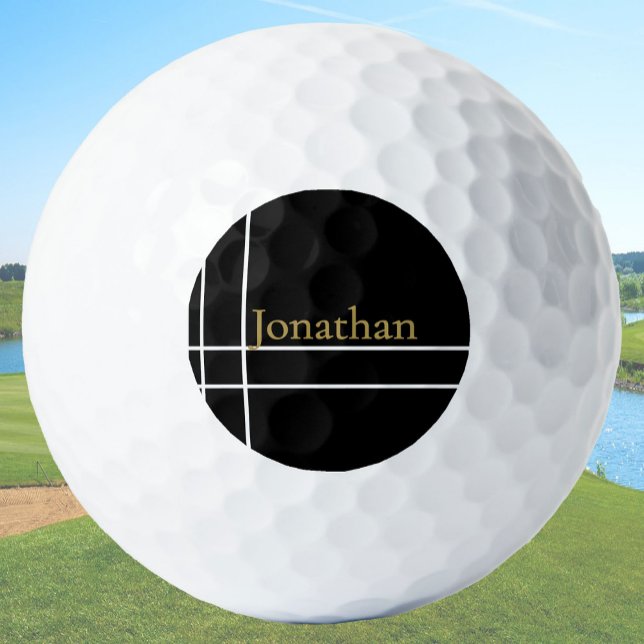 Individuelle Name aus schwarzem Gold Golfball (Von Creator hochgeladen)
