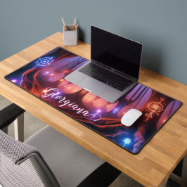 Individuelle Name Autumnal verzauberter Whimsigoth Schreibtischunterlage