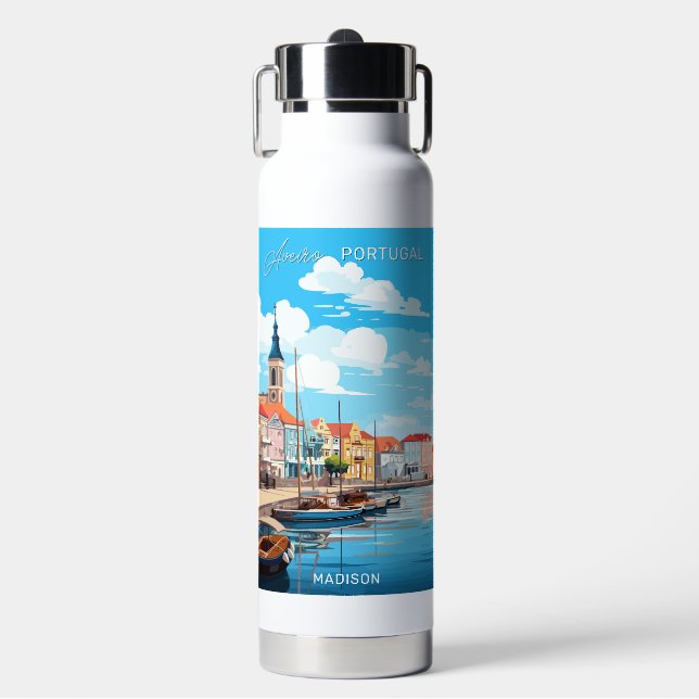 Individuelle Name Aveiro Portugal Trinkflasche (Vorderseite)