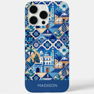 Individuelle Name Azulejo Tiles Pattern iPhone 16 Pro Max Hülle