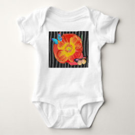 INDIVIDUELLE NAME BABY BAUMWOLLE BODYSUIT RED POPP BABY STRAMPLER