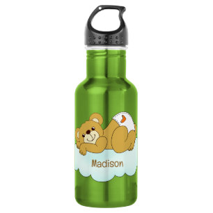 Individuelle Name Baby Bear Teddy Edelstahlflasche
