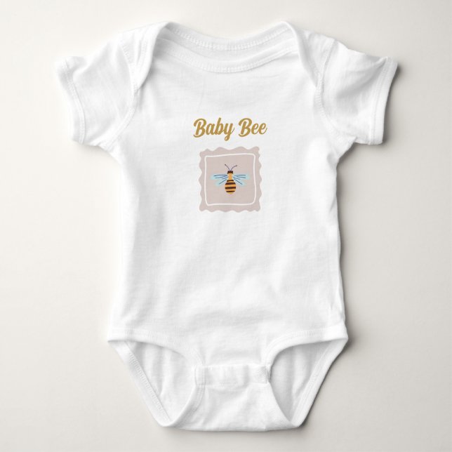 Individuelle Name Baby Bee Outfit Girl Boy Persona Baby Strampler (Vorderseite)