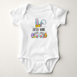 Individuelle Name Baby Girl Bunny Monogram Strampler