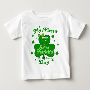 Individuelle Name Baby Girl's First St. Patrick's  T-shirt