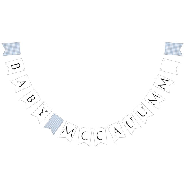 Individuelle Name Baby Q Babydusche Barbecue Boy B Wimpelkette (Alle)