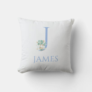 Individuelle Name Baby schwimmend mit Ballons Kissen