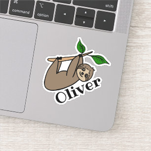 Individuelle Name Baby Sloth Süße Tier Aufkleber