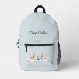 Individuelle Name Baby Zebra mit all seinen Freund Bedruckter Rucksack