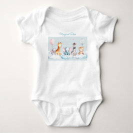 Individuelle Name Baby Zebra mit all seinen Freund Strampler