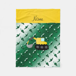 Individuelle Name-Backhof grüne Diamantblech Fleecedecke