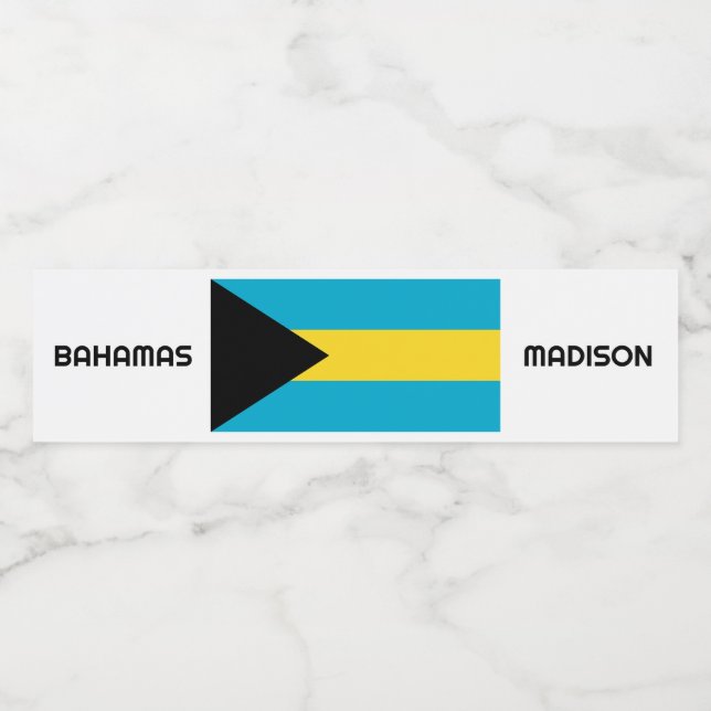 Individuelle Name Bahamas Flag (Einzelnes Label)