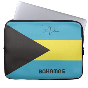 Individuelle Name Bahamas Flag Laptopschutzhülle