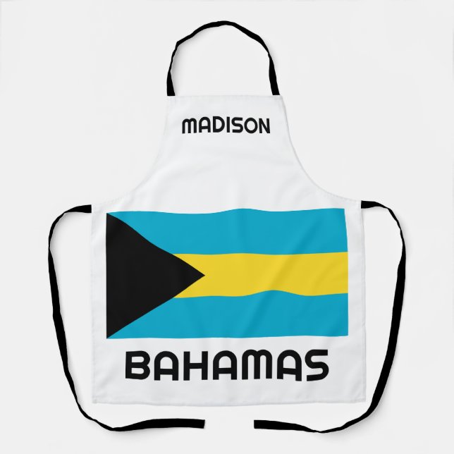 Individuelle Name Bahamas Flag Schürze (Vorderseite)