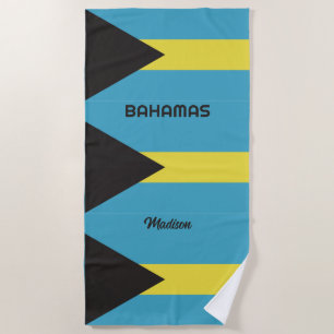 Individuelle Name Bahamas Flag Strandtuch