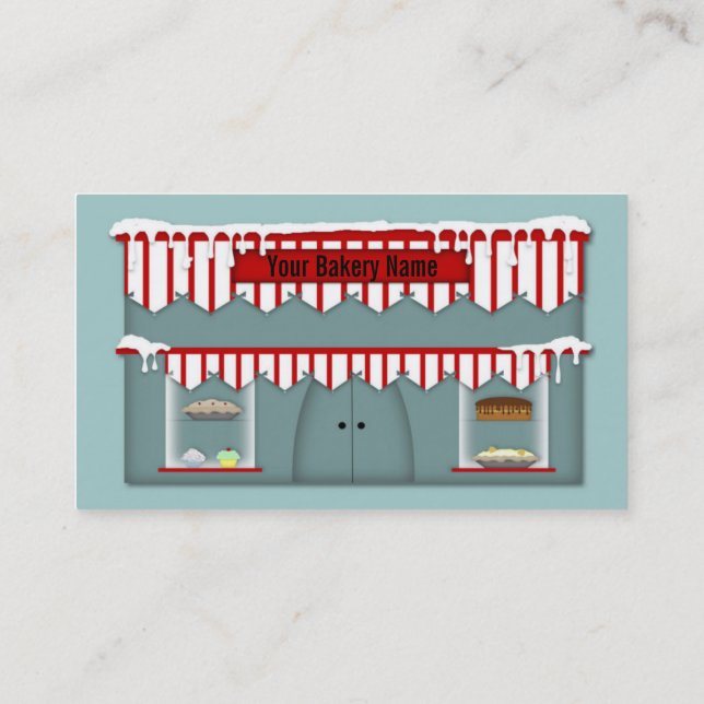 Individuelle Name Bakery Business Card Visitenkarte (Rückseite)