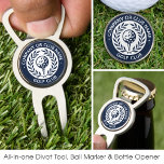 Individuelle Name Ball Marker Dark Blue Personalis Pitchgabel<br><div class="desc">Ein stilvolles All-in-One-personalisiertes Divot-Tool, Flaschenöffner und Kugelmarker! Ein klassisches Design mit einem Siegeskranz, der einen Ball und Tee umrahmt. Diese bearbeitbare Vorlage kann für einen Golfclub, einen Country Club, einen Firmennamen, einen Teamplayer, einen Golfclub oder einen einzelnen Golfer angepasst werden. Ideal für Feiertage, Firmenveranstaltungen, Wettbewerbe, Turniere und vieles mehr. Bedruckte...</div>