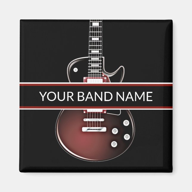 Individuelle Name Band Gitarre Rock & Roll Musiker Magnet (Vorne)