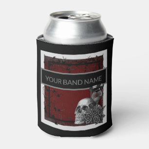 Individuelle Name Band Merch Skull Rose Gothic Roc Dosenkühler