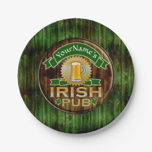 Individuelle Name Bar Irish Pub Sign St Patricks D Pappteller
