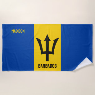Individuelle Name Barbados Flag Strandtuch