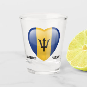Individuelle Name Barbados Liebe Schnapsglas